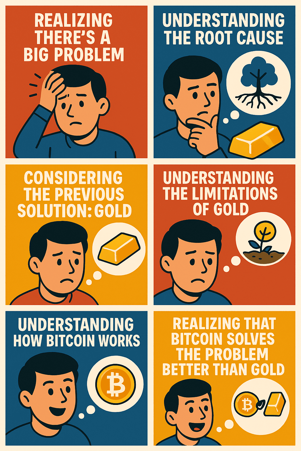 Bitcoin vs. Gold β A Visual Journey